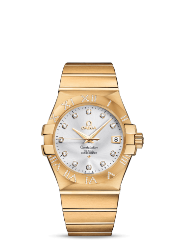 Omega Constellation Co-Axial 35 Yellow Gold / Diamond / Silver